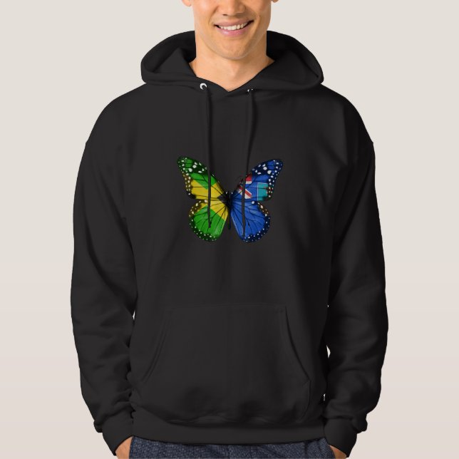 Moletom Jamaican Montserratian Flag Butterfly (Frente)