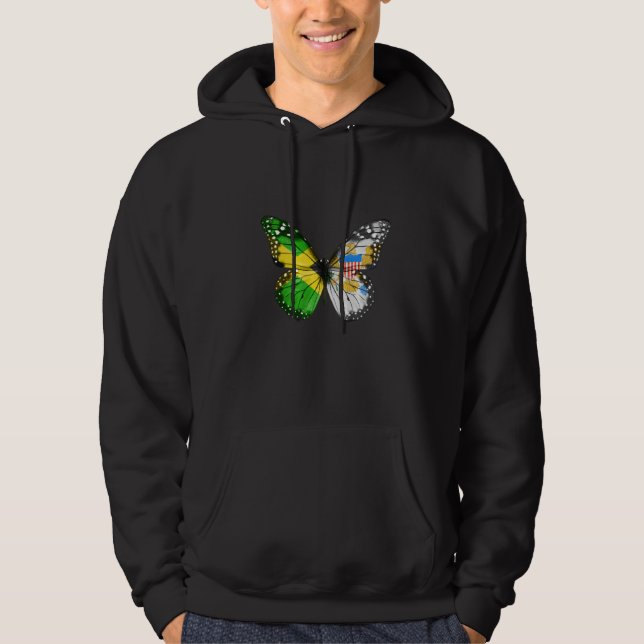 Moletom Jamaican Virgin Islander Flag Butterfly   (Frente)