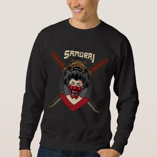 Moletom Japonês Hannya Mask Geisha Samurai (Frente)