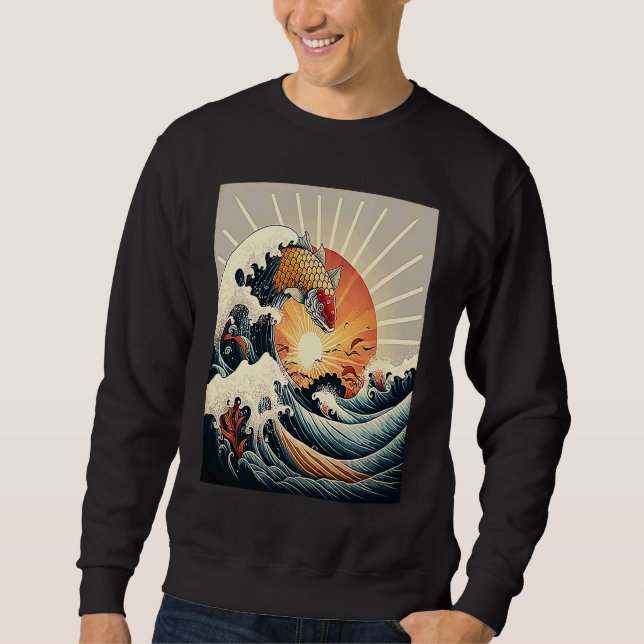 Moletom Japonês Koi Carp Nishikigoi Fish Japão (Frente)