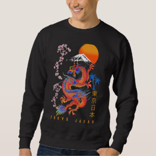 Moletom Japonês Tokyo Dragon Asian Retro 80u2019s Estilo 1
