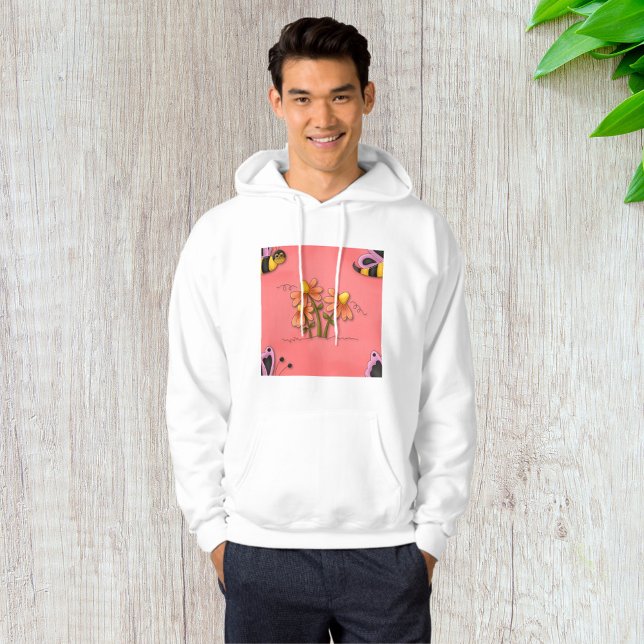 Moletom Jardim de Primavera cor-de-rosa e flores (Criador carregado)