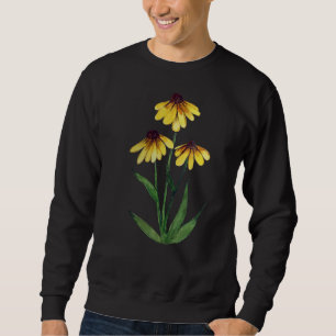 Moletom Jardim Flor de Arte de Susan Eyed Preto