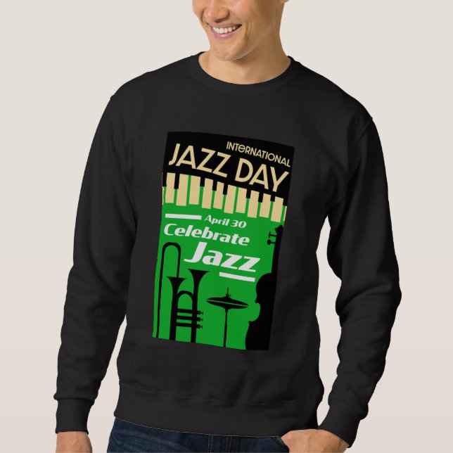 Moletom Jazz internacional dia 30 de abril T-Shirt (Frente)
