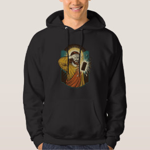 Moletom Jesus Cegando Máximo Brilho do Telefone Meia-Noite