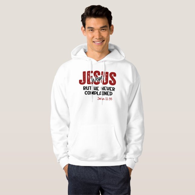 Moletom Jesus Chorou Nunca se queixou Fé (Frente Completa)