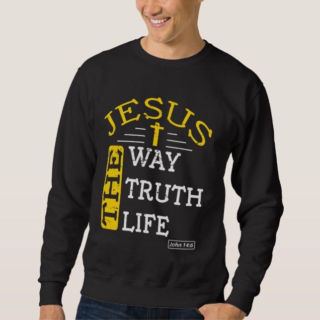 Moletom Jesus Como A Verdade A Vida John 146 Bíblia Ve (Frente)