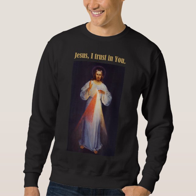 Moletom Jesus, confio em você Compaixão divino (Frente)