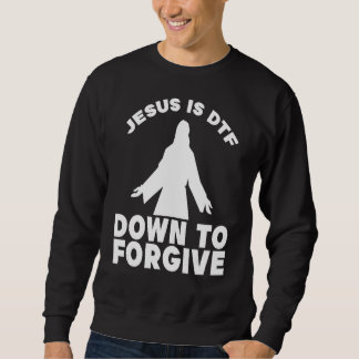 Moletom Jesus Cristão Engraçado Jesus é DTF Abaixo para Pe