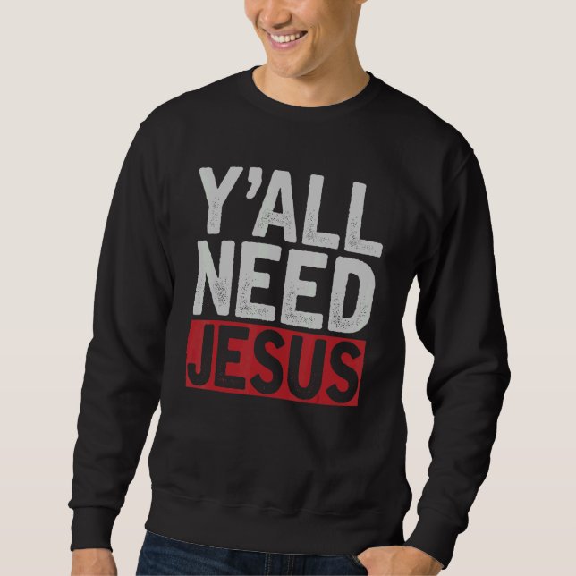 Moletom Jesus Cristo Devotee Senhor Cristão Yall Precisa d (Frente)