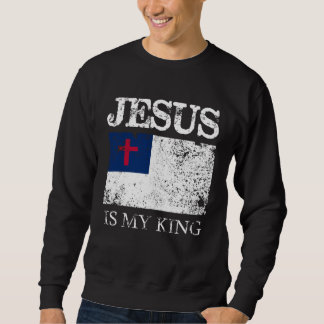 Moletom JESUS É MEU REI com Bandeira Cristã