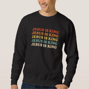 Moletom Jesus é o rei preppy Trendy Colorida Bíblia Verse