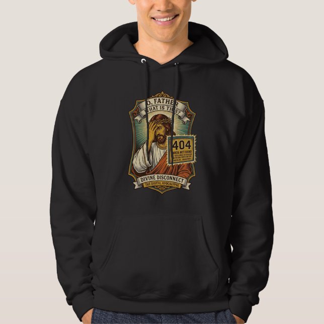 Moletom Jesus engraçado erro 404 Humor desenvolvedor web p (Frente)
