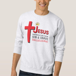 Moletom JESUS ME RESGATOU Páscoa Cristã