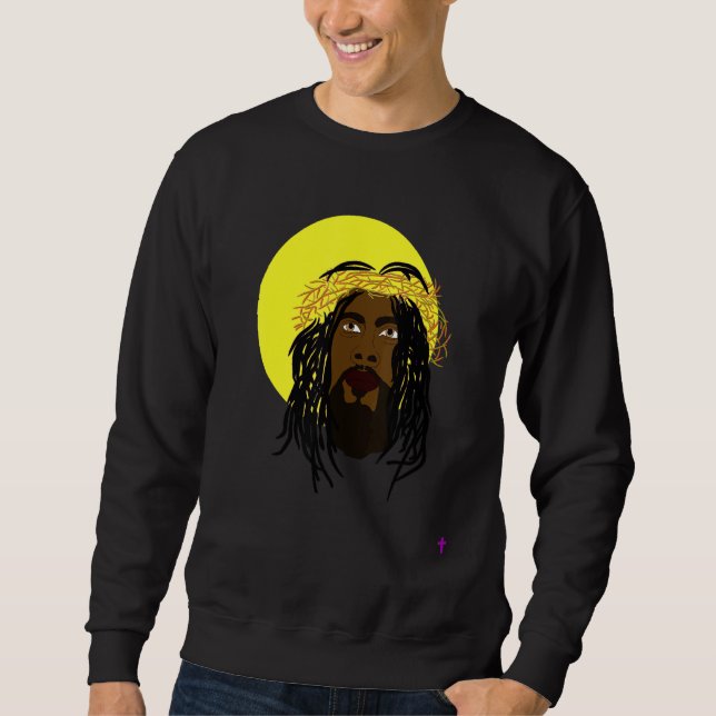 Moletom Jesus negro afro-americano com dreadlocks (Frente)
