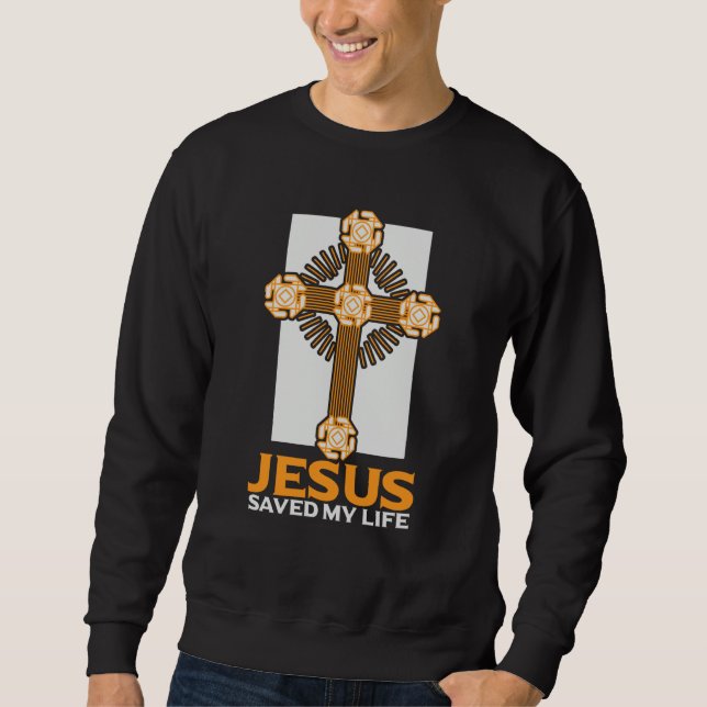 Moletom Jesus Saved My Life Religious Church Christian  1 (Frente)