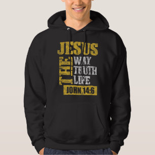 Moletom Jesus The Way Truth Life John 14:6 Bíblia cristã