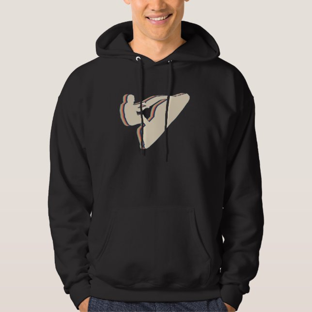 Moletom Jet Ski Jet Skiing Arte de Linha Retro (Frente)