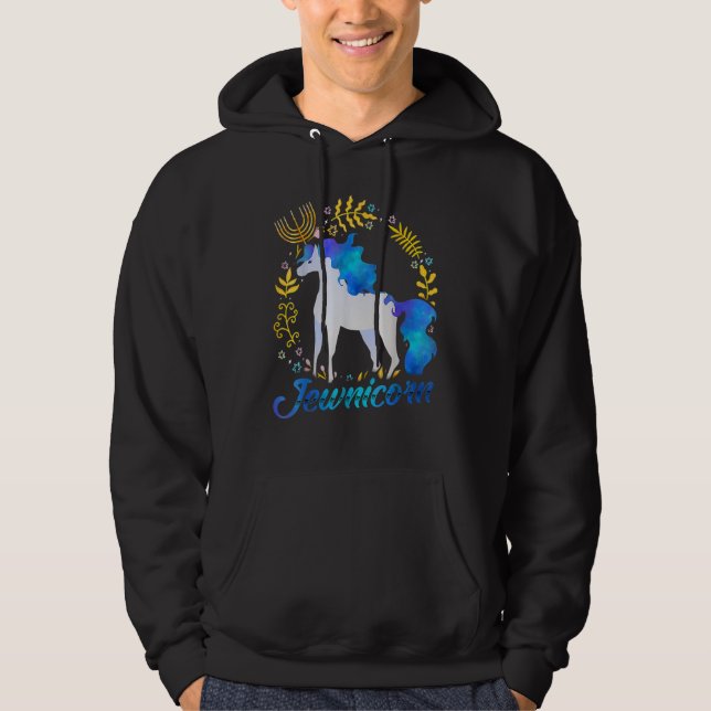 Moletom Jewnicorn Jewish Unicorn Chanukah Hanukkah Jew (Frente)