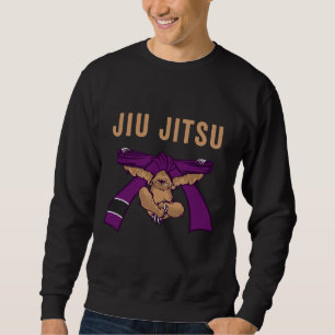 Moletom Jiu Jitsu Bjj Sloth Jiu Jitsu Cinto Púrpura Com Te