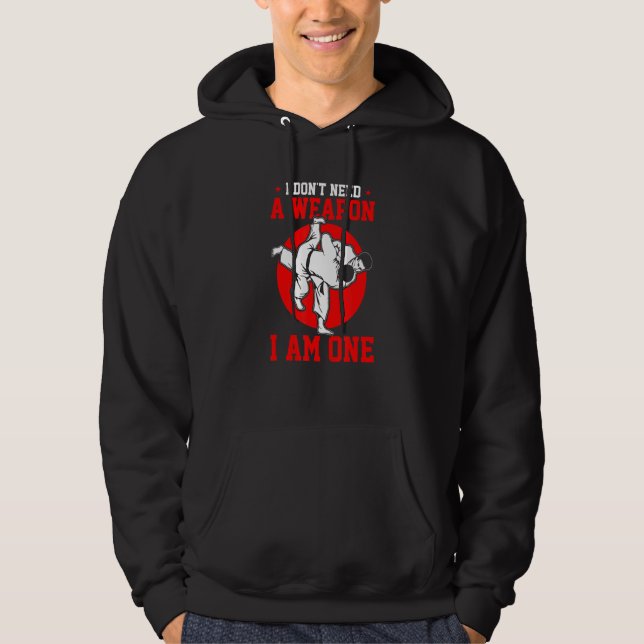 Moletom Jiu Jitsu brasileiro Eu não preciso de uma arma (Frente)
