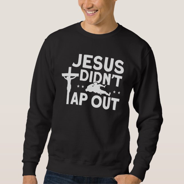 Moletom Jiu Jitsu Vintage Jesus não bateu (Frente)