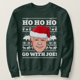 Moletom Joe Biden Ugly Christmas Sweater Vá com Joe