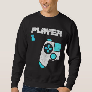 Moletom Jogador 1 Jogador 2 Gamer Correspondente Irmãos Am
