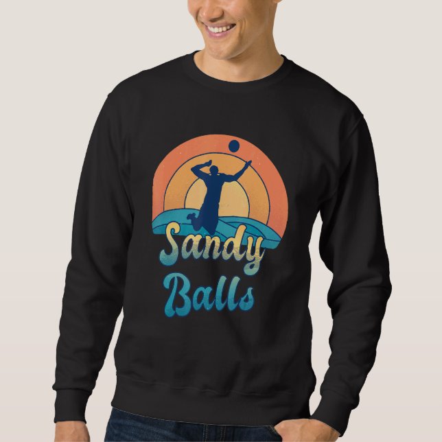 Moletom Jogador da Equipe de Voleibol de Praia Sandy Balls (Frente)