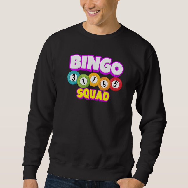 Moletom Jogador da Equipe do Bingo, Lucky, Bingo, Sorte Me (Frente)