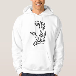 Moletom Jogador de Basquete Fazendo Design Escuro de Slam