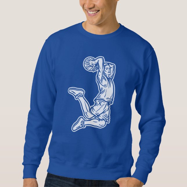 Moletom Jogador de Basquete Fazendo Design Luz de Slam Dun (Frente)