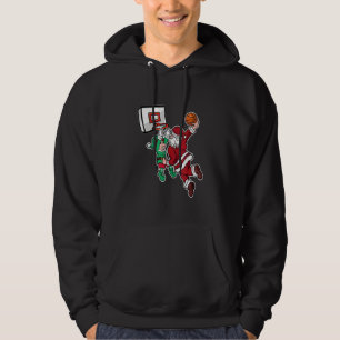 Moletom Jogador de Basquetebol de Natal Papai Noel Enterra