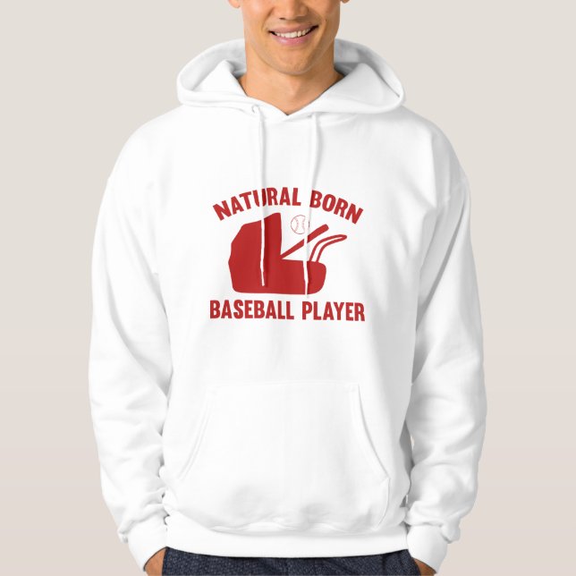 Moletom Jogador de beisebol Nascer natural (Frente)