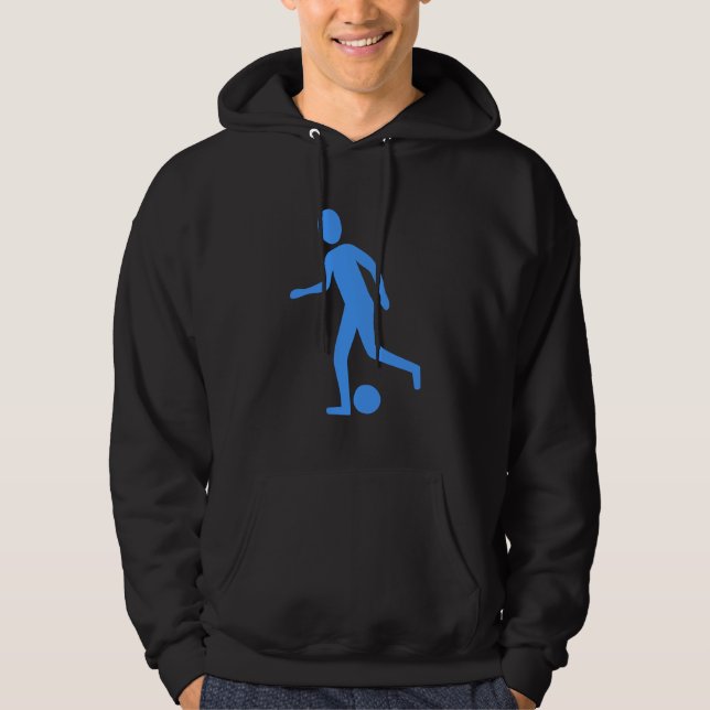 Moletom Jogador de futebol - Azul bebê (Frente)