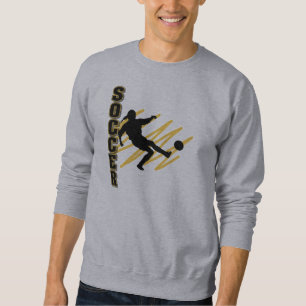 Moletom Jogador de futebol fêmea Dourado e preto