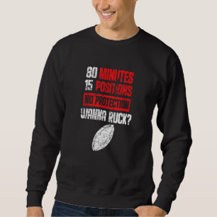 Moletom Jogador de Rugby 80 Minutos 15 Posições Sem Proteç