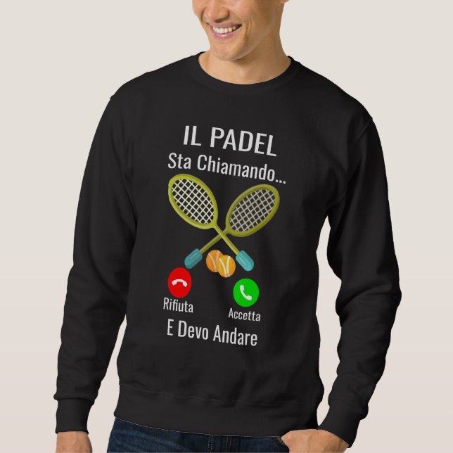 Moletom Jogador de Tênis de Paddle, Padel Ideas (Frente)