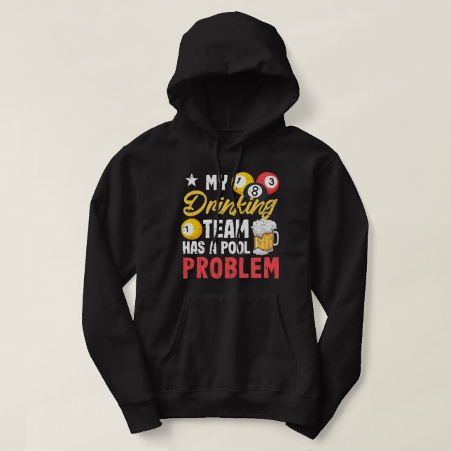 Moletom Jogadores Billiard 8Ball Minha Equipe De Bebendos  (Frente do Design)