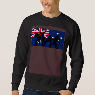 Moletom Jogadores de Críquete da Austrália Bandeira Austra