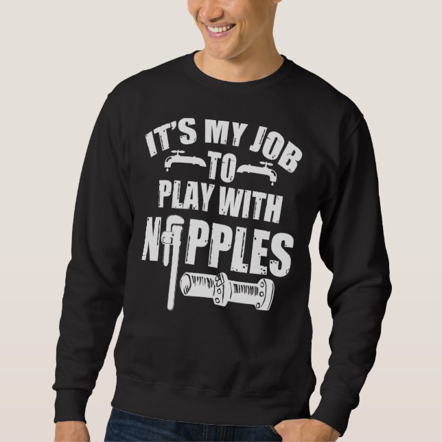 Moletom Jogar com o encanador de nipples + pipefitter (Frente)