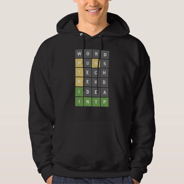Moletom Jogo De Quebra-cabeça Do Word Nerdy Para Nerd Do W (Frente)
