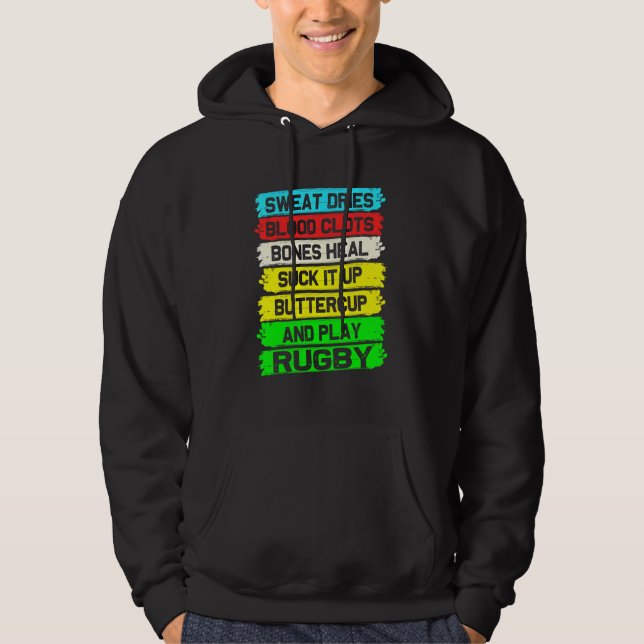 Moletom Jogo do Esporte da Equipe Jogar Sueco de Rugby (Frente)