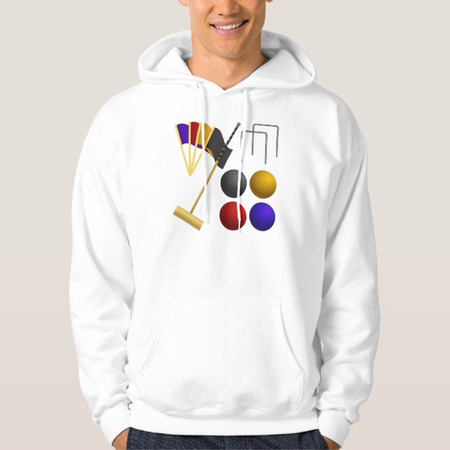 Moletom Jogo do Hoodie dos homens do Croquet (Frente)