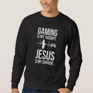Moletom Jogo É Minha Terapia Jesus É Meu Salvador Cristão
