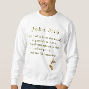 Moletom John 3:16 mens vestuário cristão