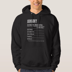 Moletom Johnny Servindo Tamanho Nutrição Rótulo Calorias