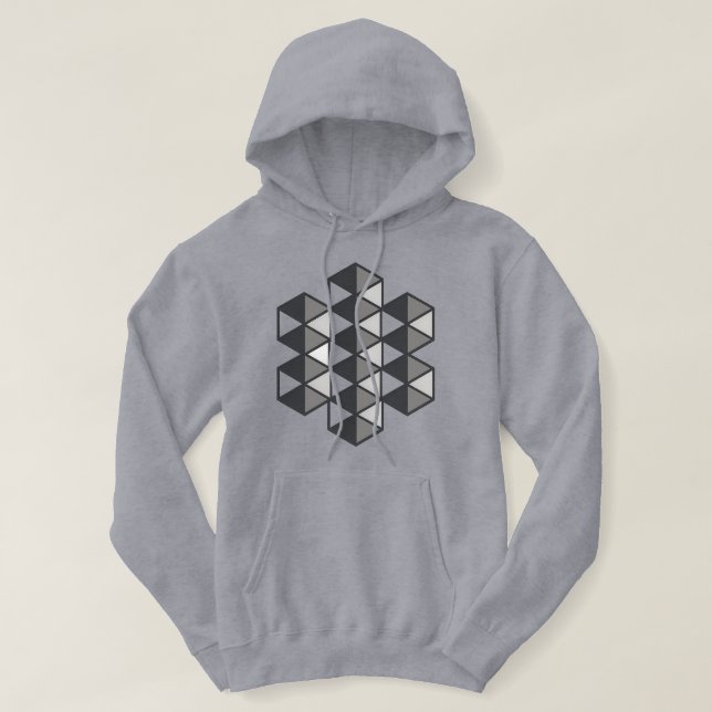 Moletom Joined Triangles Men's Hooded Sweatshirt  (Frente do Design)
