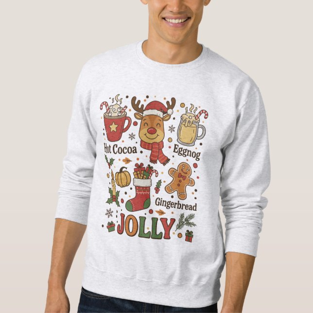 Moletom Jolly Retro Christmas Cartoon (Frente)
