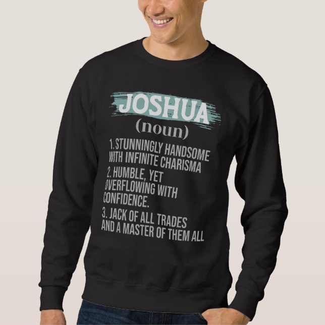 Moletom Joshua Dad s Personality Definition Father s Day P (Frente)